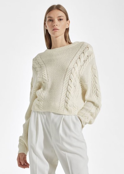 Women's Ralph Lauren Cable Cashmere Dolman Sweater | 045813CPB